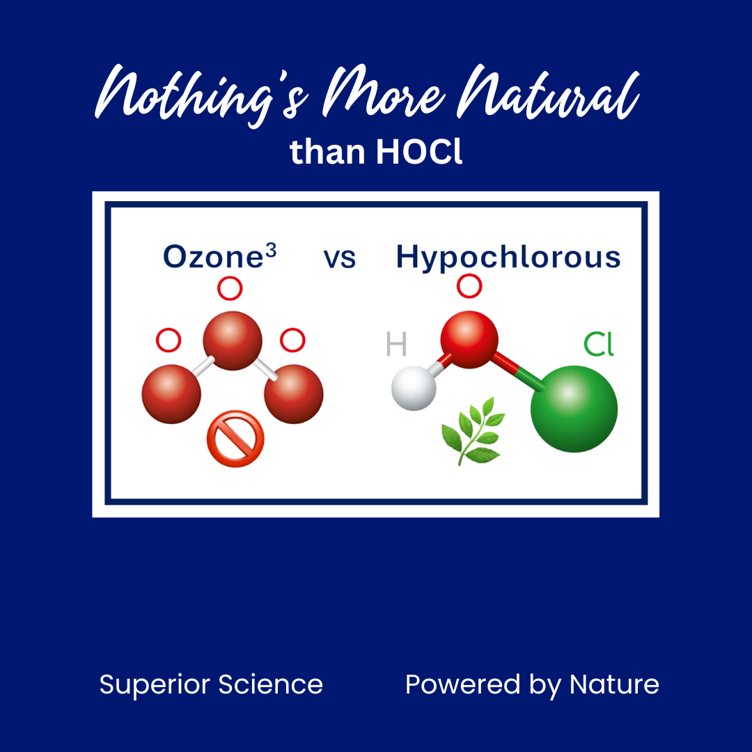 Ozone vs. HOCl: One Is Banned, the Other Is Backed by Your Body