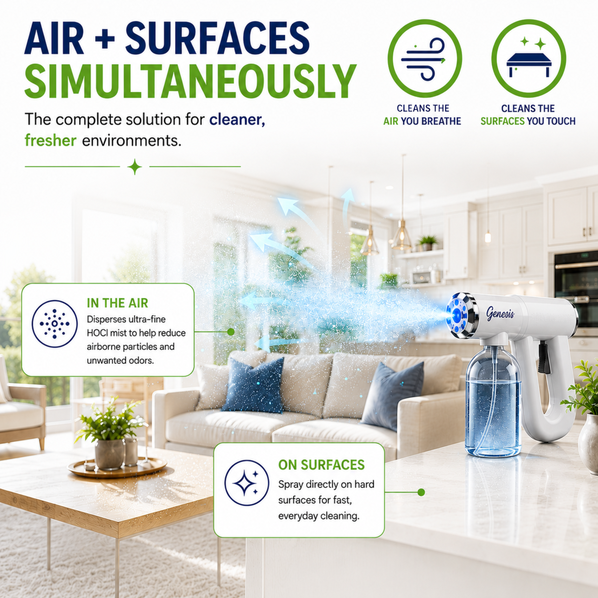 Genesis+HOCl Rechargeable Fine Mist HOCl Sprayer