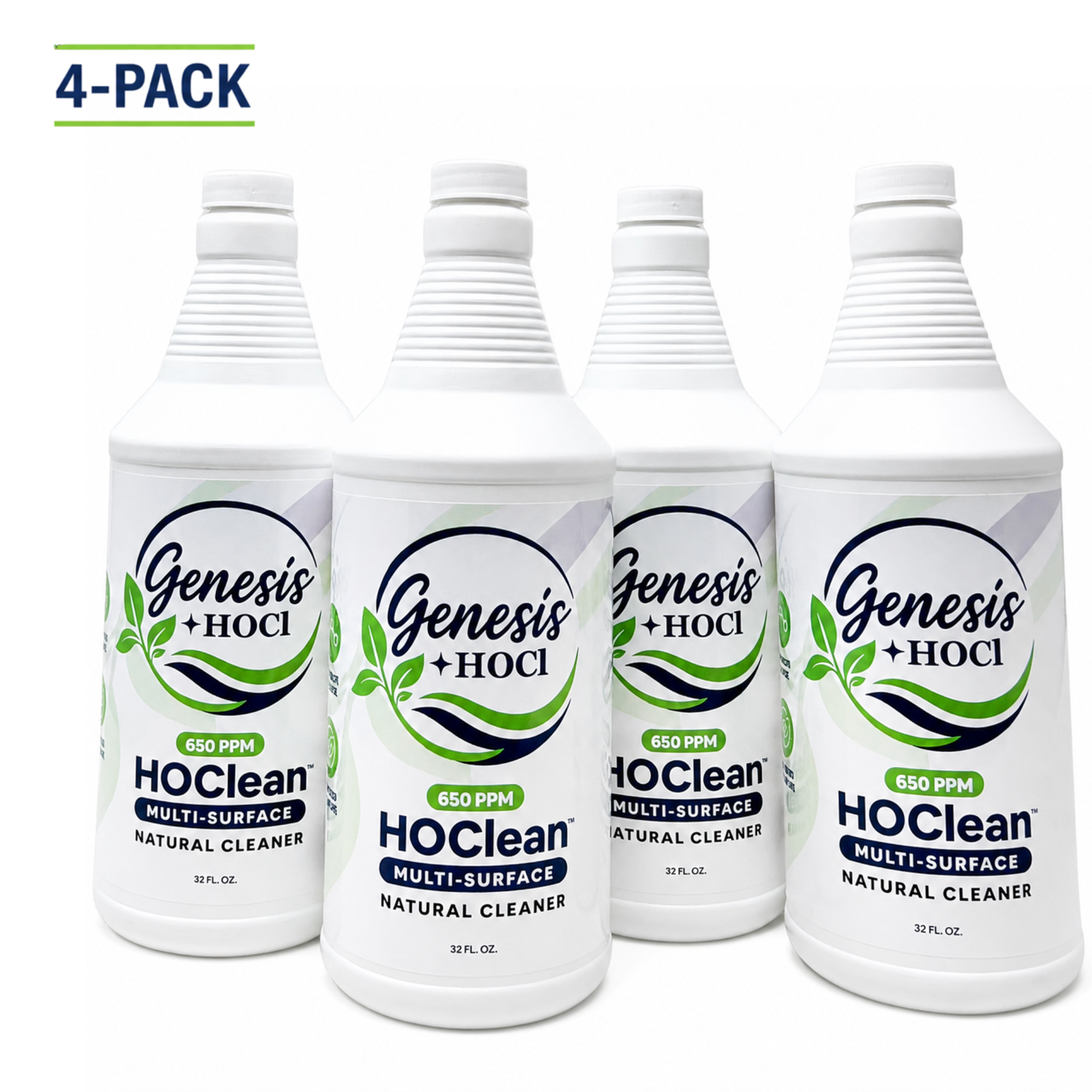 Genesis HOClean™ — 650 PPM Extra Strength HOCl Concentrate, 4-Quarts